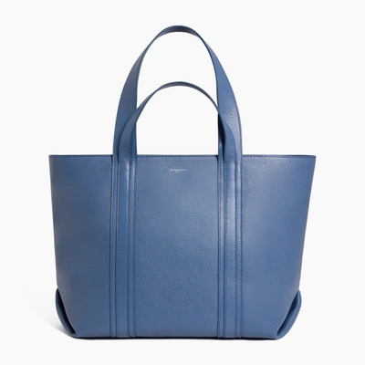 Shop Le Tanneur Sac Cabas Grâce En Cuir Grainé In Blue