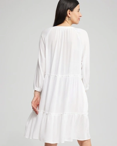 Chico's Button Front Swim Coverup In White Size Medium |  In White