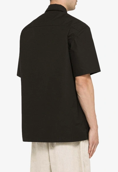 Shop Jil Sander Buttoned Short-sleeved Shirt In Black