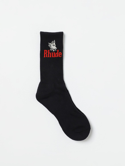 Shop Rhude Socks  Men Color Black