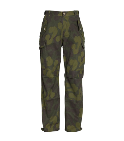 Shop Keiser Clark Camouflage Cargo Trousers In Green