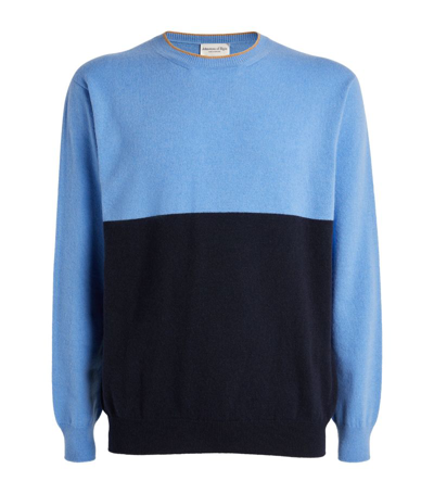 Shop Johnstons Of Elgin Cashmere Colour-block Sweater In Multi