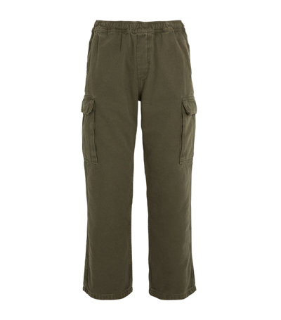 Shop Samsoe & Samsoe Elasticated-waist Samagnus Cargo Trousers In Green