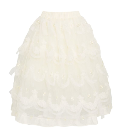 Shop Simone Rocha Tulle Tutu Midi Skirt In Ivory