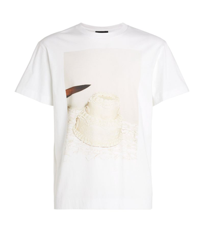 Shop Simone Rocha Cake Print T-shirt In White