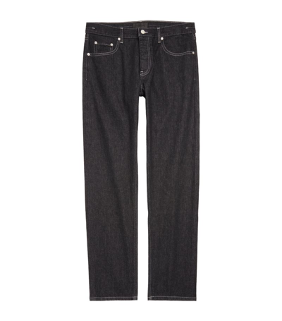 Shop Helmut Lang Contrast Stitch Jeans In Black