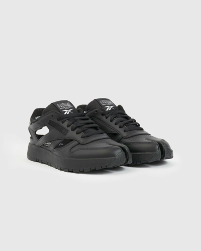 Pre-owned Maison Margiela X Reebok Tabi Cutout Sneakers In Black