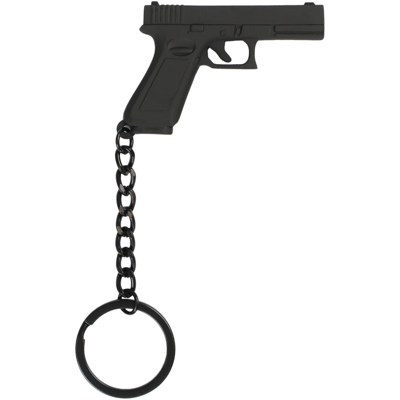 Pre-owned Fuck The Population Ftp Pistol Keychain In Black