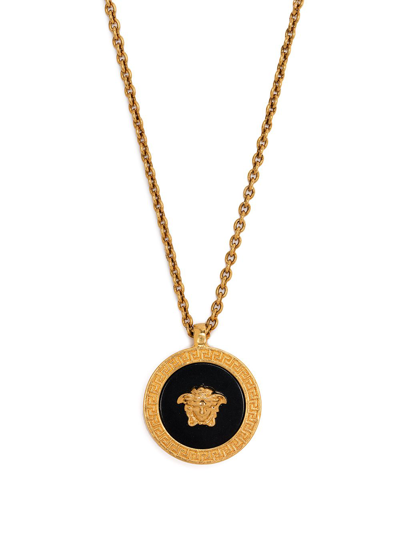 Shop Versace La Medusa Necklace In Gold