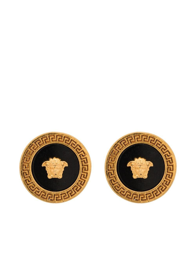 Shop Versace La Medusa Earrings In Gold