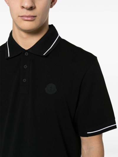 Shop Moncler Logo Polo Shirt