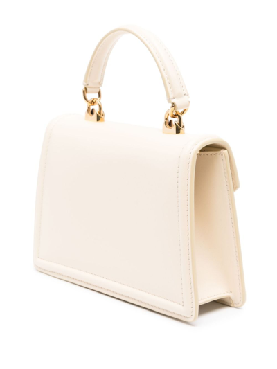 Shop Dolce & Gabbana Devotion Small Leather Handbag In White