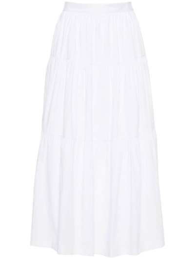 Staud Sea Cotton Poplin Midi Skirt