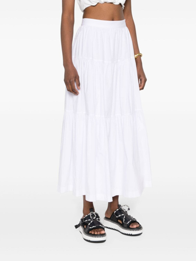 Staud Sea Cotton Poplin Midi Skirt