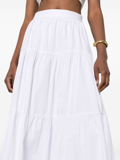 Staud Sea Cotton Poplin Midi Skirt