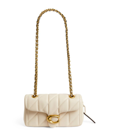 Shop Coach Quilted Leather Tabby Shoulder Bag In White