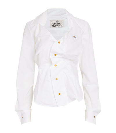 Shop Vivienne Westwood Asymmetric Drunken Shirt In White