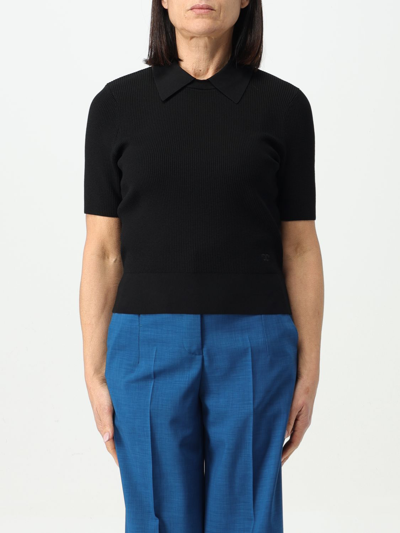 Shop Tory Burch Polo Shirt  Woman Color Black