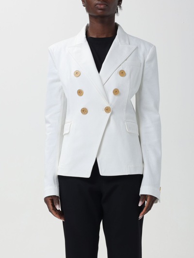 Shop Balmain Jacket  Woman Color White