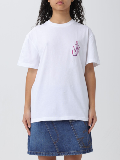 Shop Jw Anderson T-shirt  Woman Color White
