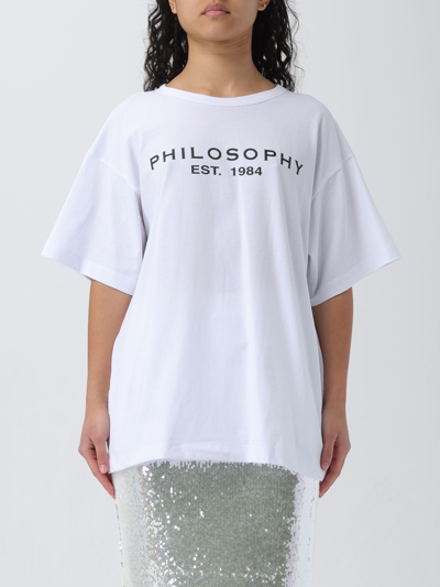 Shop Philosophy Di Lorenzo Serafini T-shirt  Woman Color White