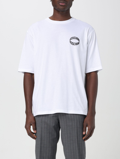 Moschino Versatile Crew Neck Short Sleeve T-shirt In White
