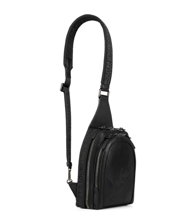 Shop Christian Louboutin Loubifunk Leather One-strap Backpack In Black