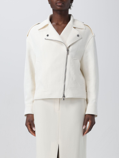 Shop Brunello Cucinelli Jacket  Woman Color White