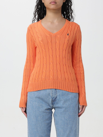 Shop Polo Ralph Lauren Sweater  Woman Color Orange