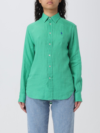 Shop Polo Ralph Lauren Shirt  Woman Color Green