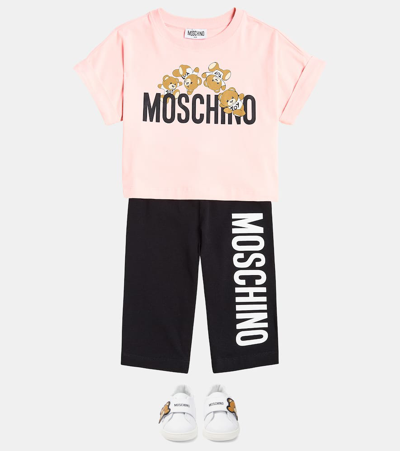 Shop Moschino Cotton-blend T-shirt And Shorts Set In Multicoloured