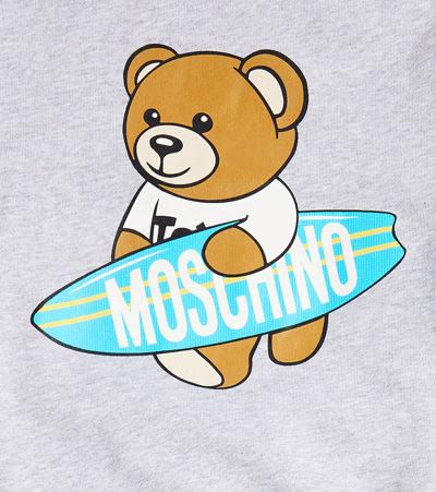 Moschino Teddy Bear Cotton-blend Sweatshirt And Sweatpants Set In Grey