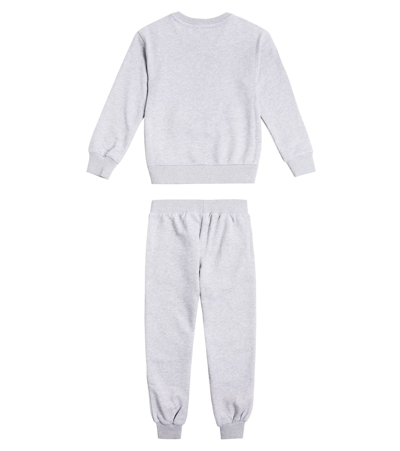 Shop Moschino Teddy Bear Cotton-blend Sweatshirt And Sweatpants Set In Grey