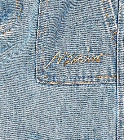 Shop Moschino Straight Jeans In Blue