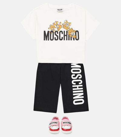 Shop Moschino Cotton-blend T-shirt And Shorts Set In Multicoloured