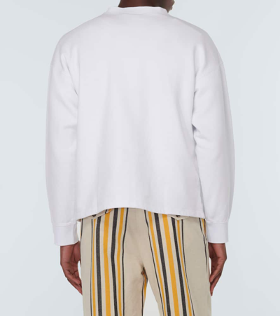 Shop Bode Ironworks Cotton Jersey Sweatshirt In White