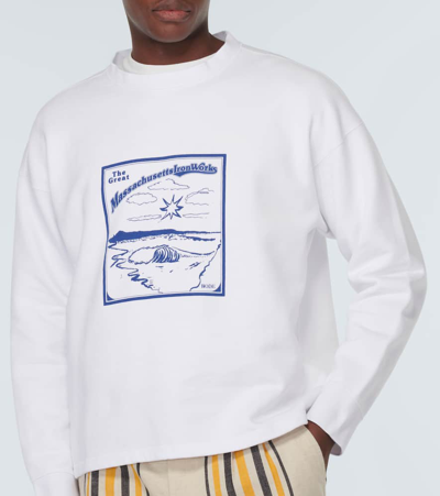 Shop Bode Ironworks Cotton Jersey Sweatshirt In White