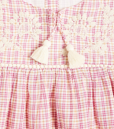 Louise Misha Vally Checked Cotton Blouse In Multicoloured