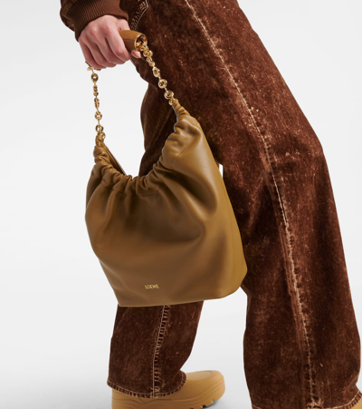 Loewe Small Leather Squeeze Top-handle Bag In Brown