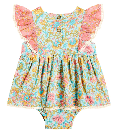 Louise Misha Baby Lena Floral Cotton Playsuit In Multicoloured