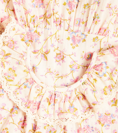 Shop Louise Misha Natiya Ruffled Floral Cotton Dress In Multicoloured