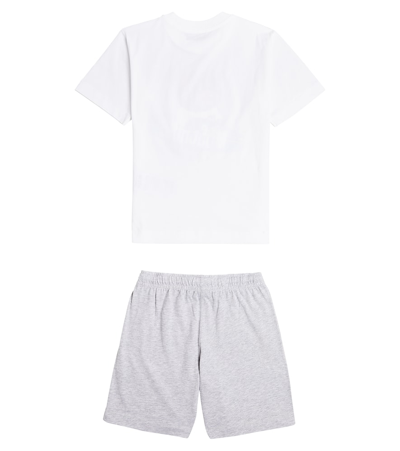 Shop Moschino Cotton-blend Jersey T-shirt And Shorts Set In White