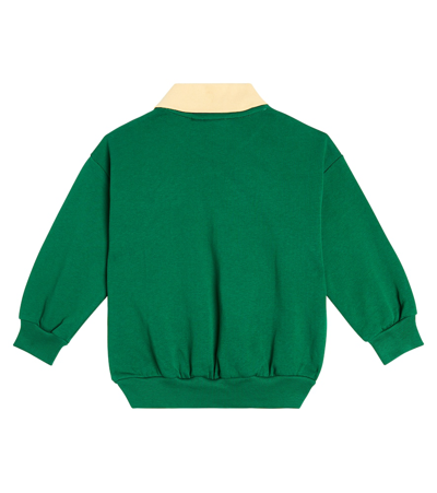 Shop Mini Rodini Tennis Cotton Jersey Sweatshirt In Green