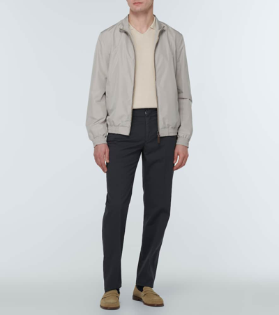Incotex Cotton Straight Pants In Grey