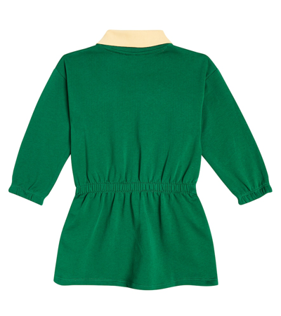 Shop Mini Rodini Tennis Cotton Jersey Dress In Green