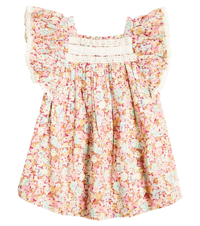 Shop Louise Misha Baby Martine Floral Cotton Dress In Multicoloured