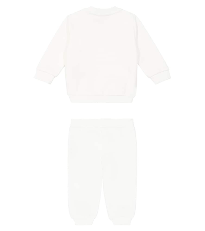 Moschino Baby Printed Cotton Jersey Tracksuit In White