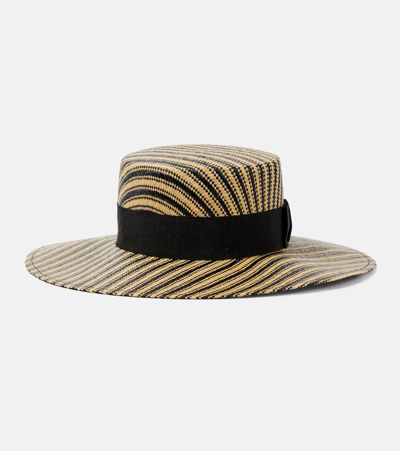 Shop Nina Ricci Striped Hat In Multicoloured