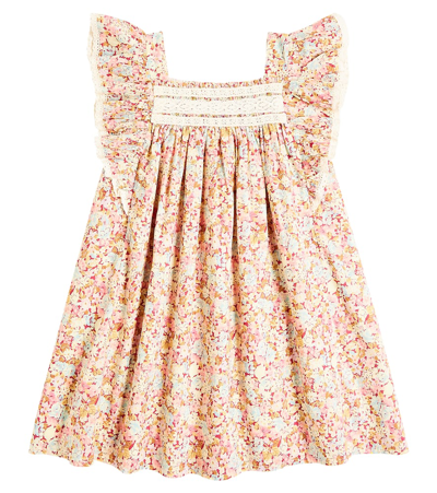 Shop Louise Misha Martine Ruffled Floral Cotton Dress In Multicoloured