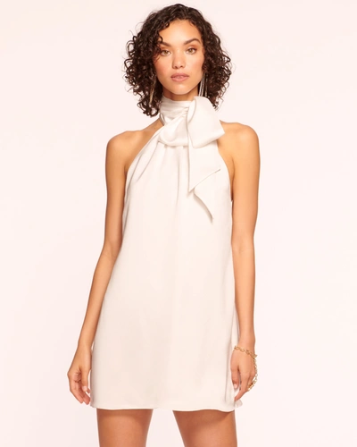 Shop Ramy Brook Sam Halter Mini Dress In Ivory